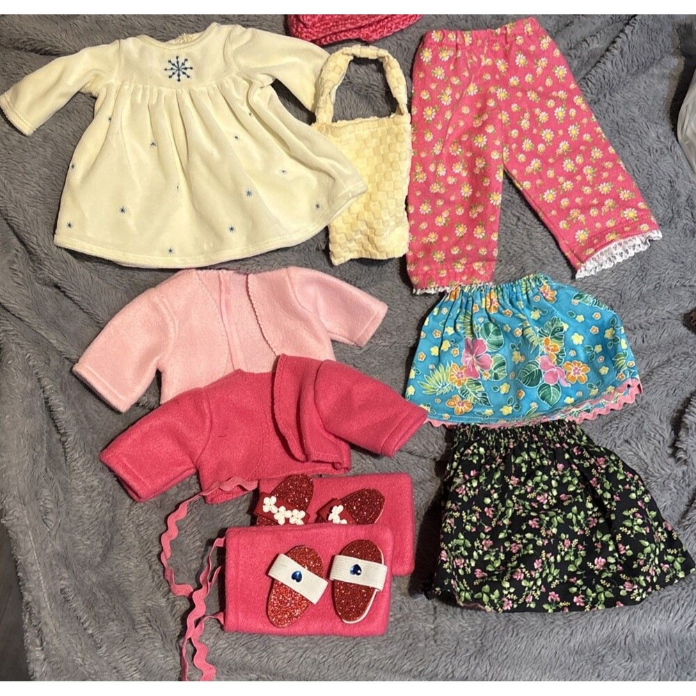 American Girl Bitty Baby Winter Wonderland Dress + 11 Pc Clothes Lot No Brand